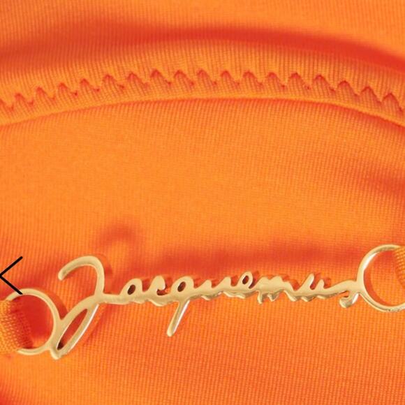 Jacquemus Orange Signat bikini top Retails 233 New Size XS - Picture 6 of 7